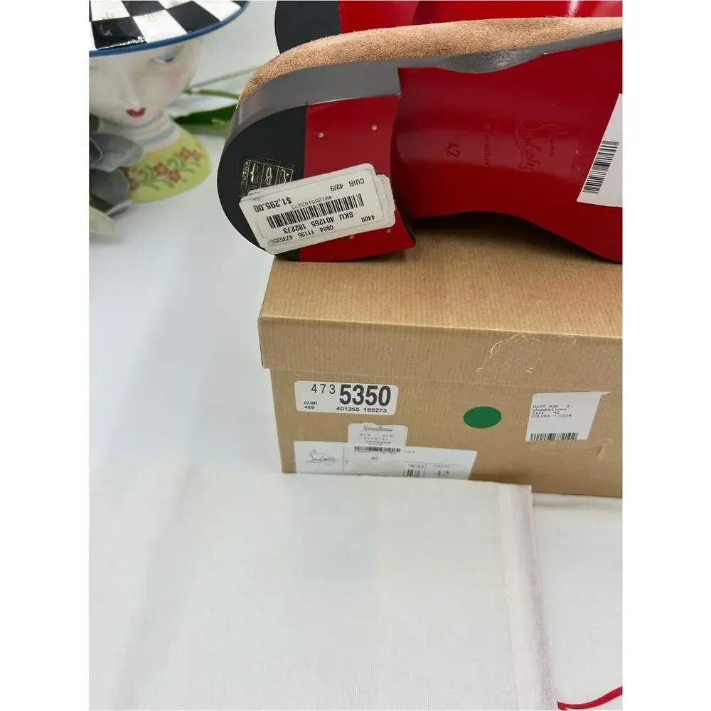 Men's Christian Louboutin CHAMBELIMOC loafers size 42 made in Italy